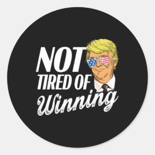 Nicht müde, Trump 2024 zu gewinnen Runder Aufkleber