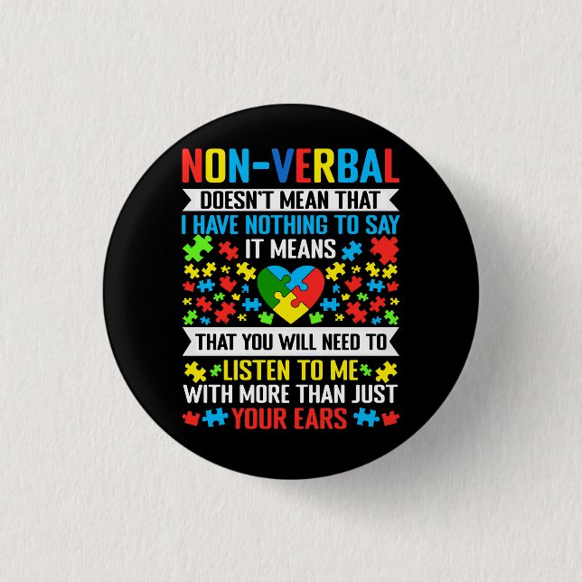 Nicht-mündlich ist nicht Gemein, dass ich nichts z Button (Vorderseite)