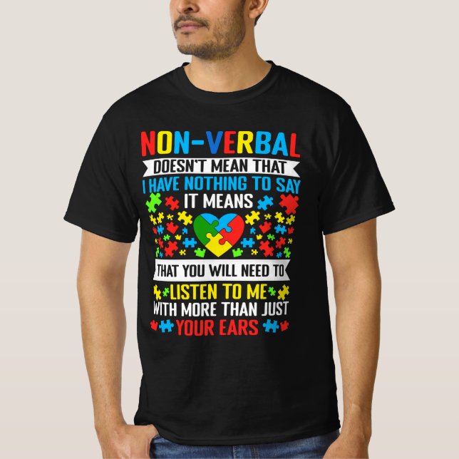 Nicht-mündlich ist nicht Gemein, dass ich nichts z T-Shirt (Vorderseite)