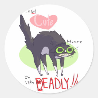 Nicht niedliche Kitty Sticker