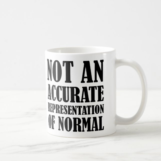Nicht normale lustige Tasse oder Reisebecher (Rechts)
