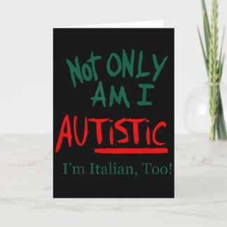 Nicht nur bin ich autistisch, ich bin auch Italien Karte