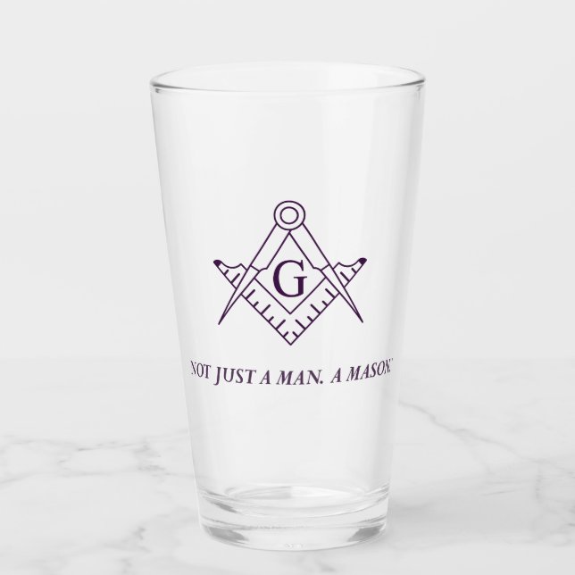 "Nicht nur ein Mann. Ein Mason." Grosses Trinkglas Glas (Vorderseite)