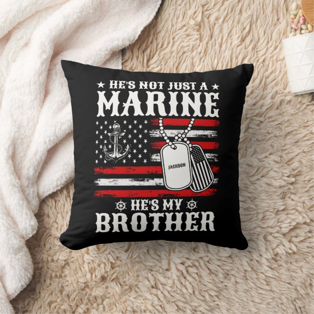 Nicht nur ein Marine, er ist mein Bruder Patriotis Kissen (Decke)