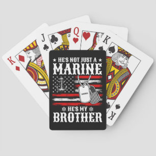 Nicht nur ein Marine, er ist mein Bruder Patriotis Spielkarten