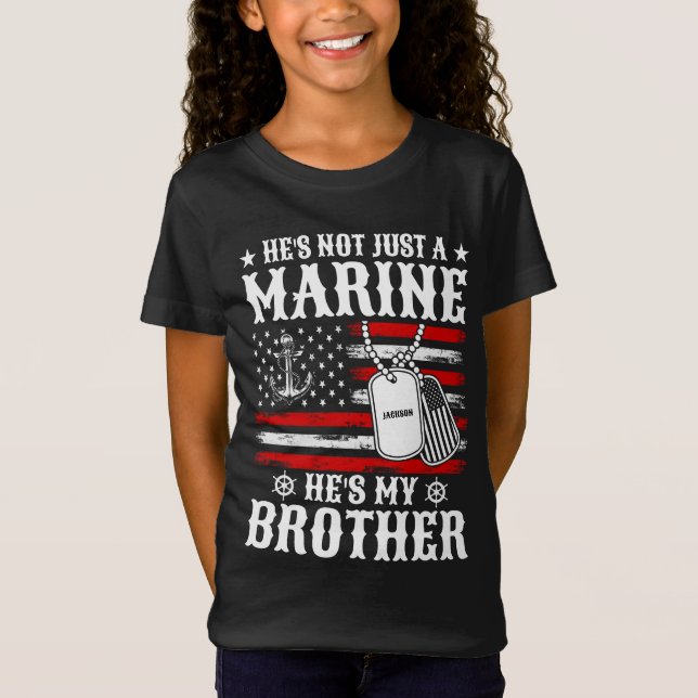 Nicht nur ein Marine, er ist mein Bruder Patriotis T-Shirt (Vorderseite)