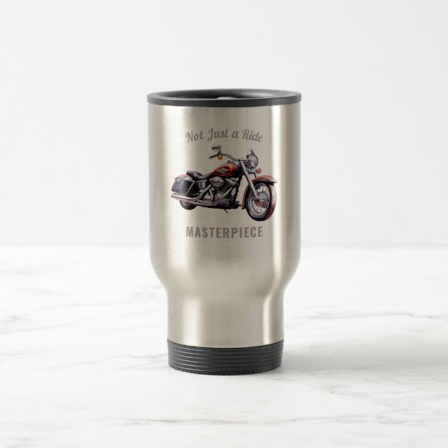 Nicht nur ein Meisterwerk - Retro Motorrad Reisebecher (Mittel)