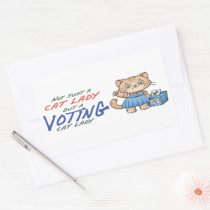 Nicht nur eine Katzenmutter, sondern ein Cartoon, Rechteckiger Aufkleber