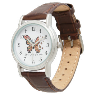 Nicht nur fliegen, sondern auch Schmetterling Armbanduhr