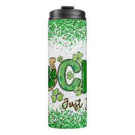 Nicht nur glücklich, sondern gesegnet thermosbecher