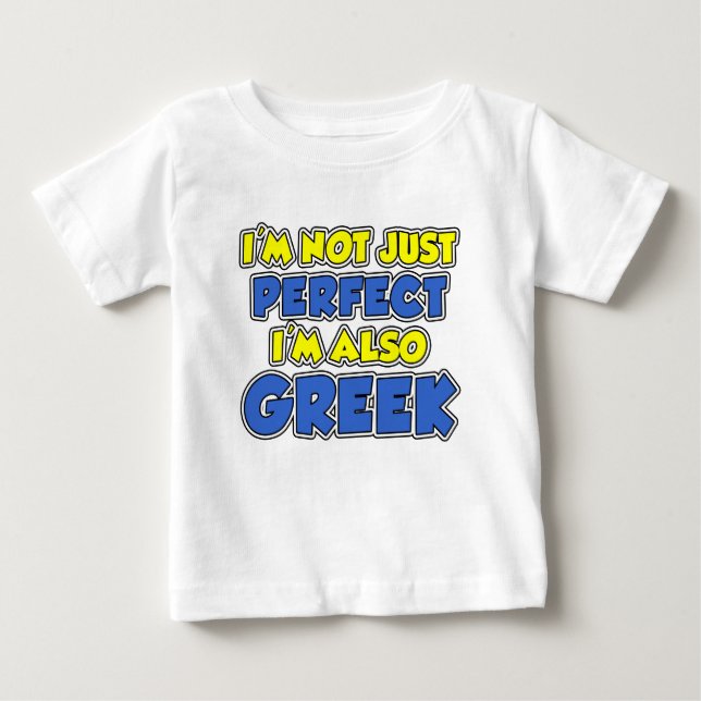 Nicht nur perfekt griechisch baby t-shirt (Vorderseite)