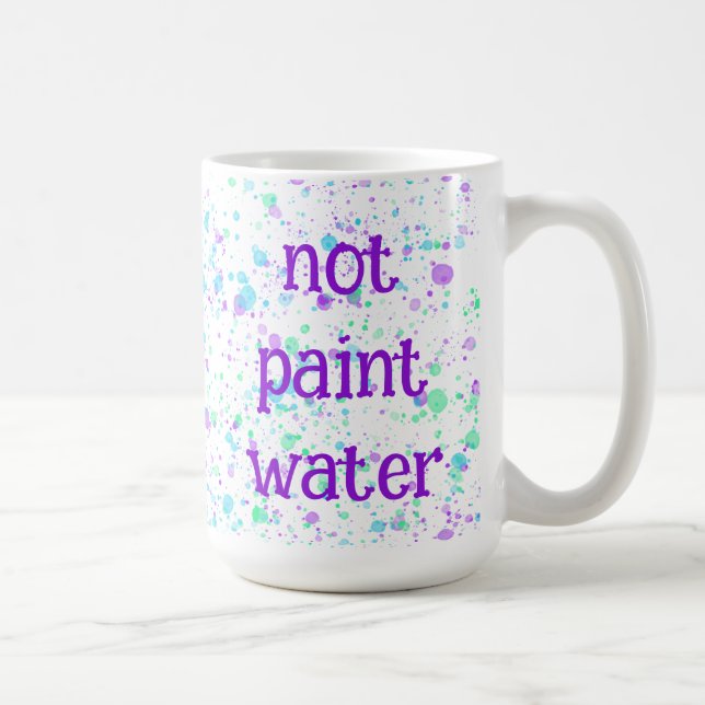 Nicht Paint Water Funny Paint Spritzer Kaffee Tass Kaffeetasse (Rechts)