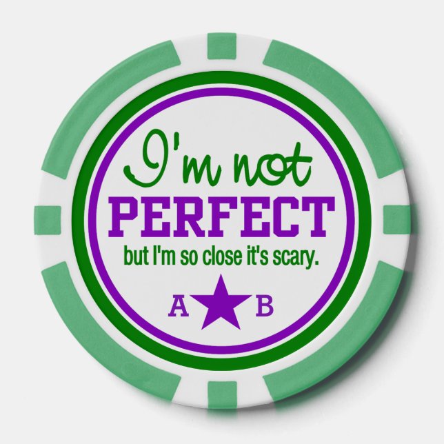 Nicht perfekt angepasste Monogramm-Poker-Chips Pokerchips (Vorderseite)