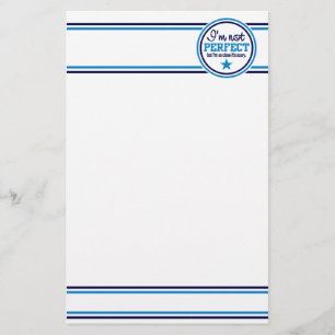 NICHT PERFEKT stationär, anpassen Briefpapier
