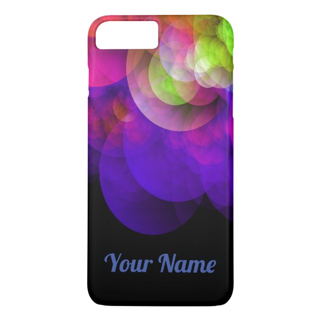 Nicht POP mehrfarbige Blasen Personalisierter NAME Case-Mate iPhone Hülle (Rückseite)