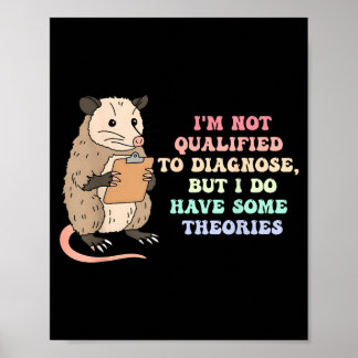 Nicht qualifiziert, um sarkastische Psychologie zu Poster