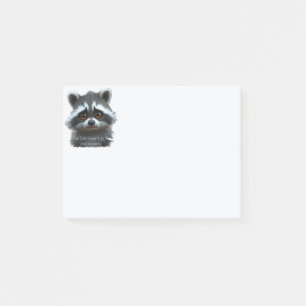 Nicht Raccoon Animal arbeiten wollen Post-it Klebezettel