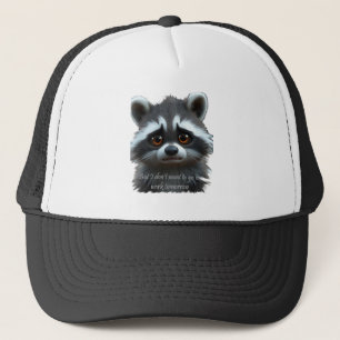 Nicht Raccoon Animal arbeiten wollen Truckerkappe