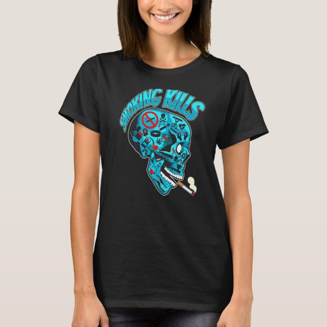 Nicht rauchen Ich rauche tötet Nikotin-freies Rauc T-Shirt (Vorderseite)