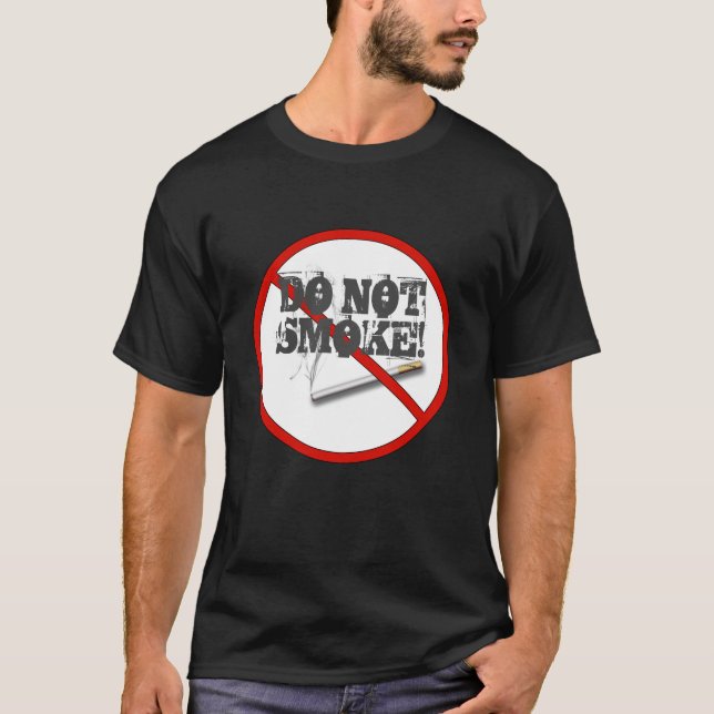 Nicht rauchen Zigarettenmarke Stopp-Aufkleber T-Shirt (Vorderseite)