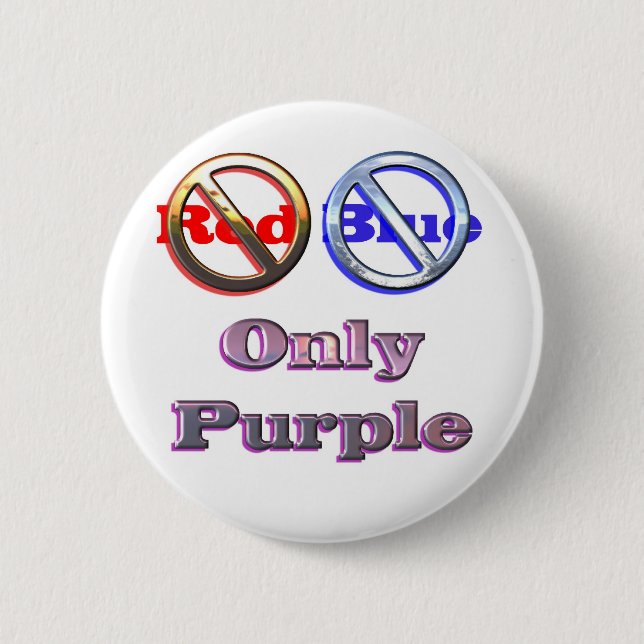 Nicht rotes nicht blaues nur Lila Button (Vorderseite)