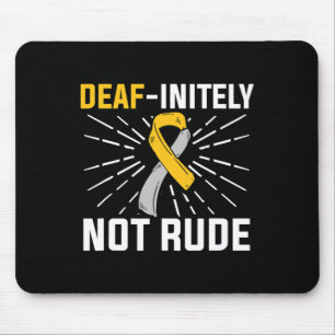 Nicht rude. Asl Deaf Sign Language Deaf Awareness Mousepad
