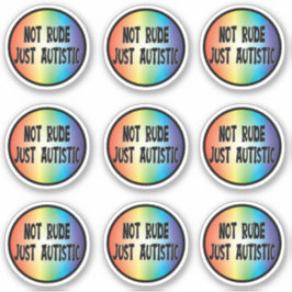 Nicht rude only autistic - Aufkleberpackung Aufkleber