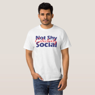 Nicht scheuen selektiv soziales Bold Red & Blue Te T-Shirt