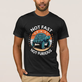 Nicht schnell, nicht wütend Retro-Schildkröte T-Shirt