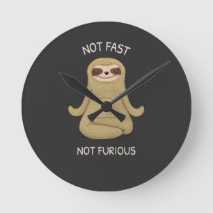 Nicht schnell, nicht wütend runde wanduhr
