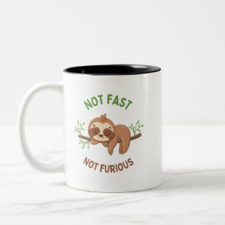 Nicht schnell, nicht wütend zweifarbige tasse