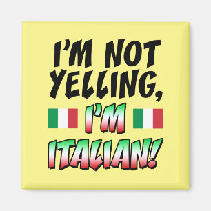 Nicht schreien, dass ich Italienisch bin Magnet
