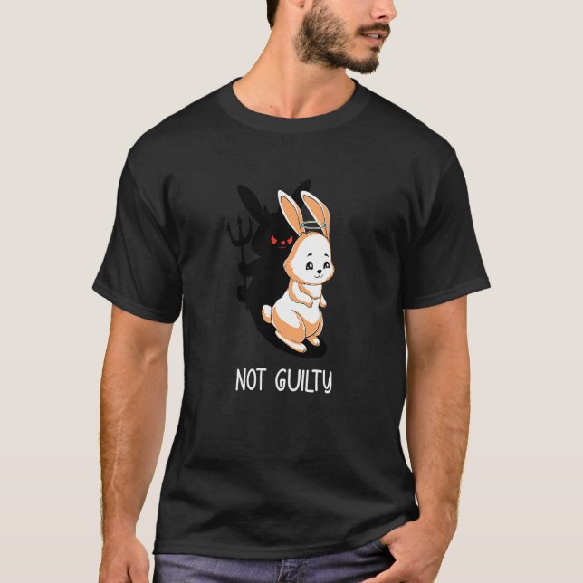 Nicht schuldig Angle Devil Rabbit nicht schuldig T-Shirt (Vorderseite)