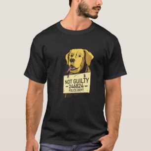 Nicht schuldig Hund Mugshot Gefängnis T-Shirt