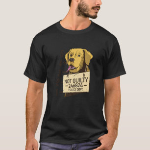 Nicht schuldig Hund Mugshot Gefängnis T-Shirt