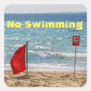 Nicht Schwimmen Quadratischer Aufkleber