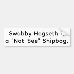 Nicht-Sehen-Schifftasche Hegseth Hankamer Artjunkh Autoaufkleber