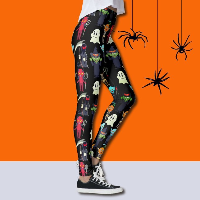 Nicht so Beängstigende Monster Halloween Leggings (Von Creator hochgeladen)