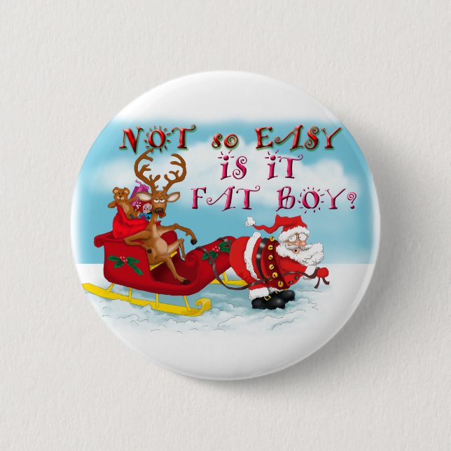 Nicht so einfach ist es Fett Boy Button (Vorderseite)