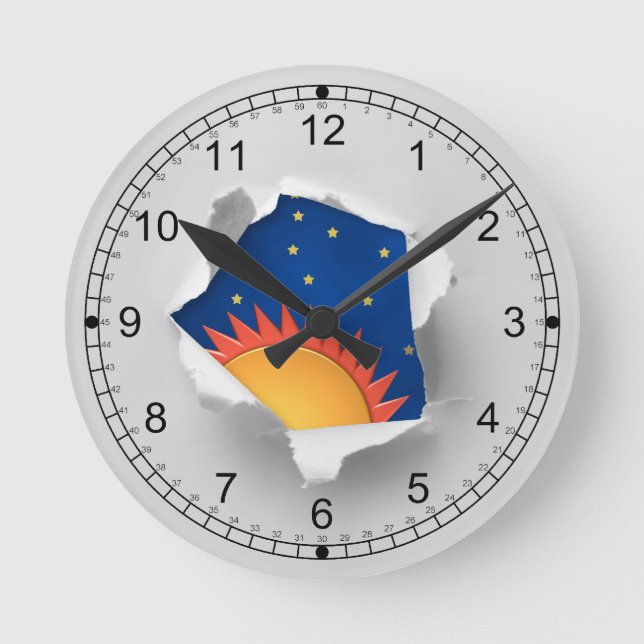 Nicht so langweilig Büromauer Runde Wanduhr (Vorderseite)