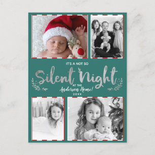 Nicht so stille Nacht Türkis Silber 4 Foto Urlaub Feiertagspostkarte
