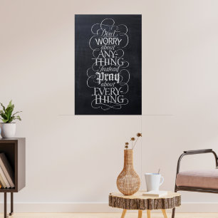 NICHT SORGEN - Chalkboard-Kalligrafie-Khalk Poster