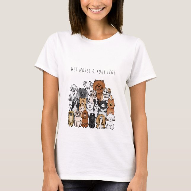 Nicht-Sportliche Gruppen-Hunde T-Shirt (Vorderseite)