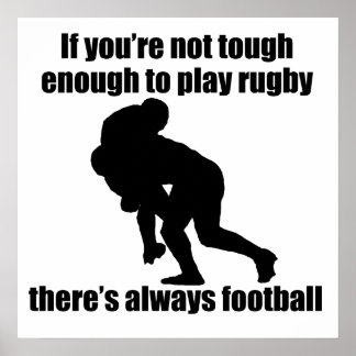 Nicht stark genug, um Rugby zu spielen Poster
