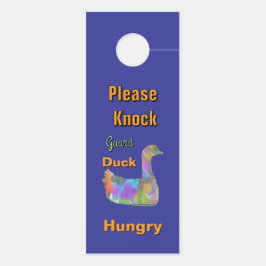 Nicht stören /bitte klopfen/Schutzduck blau Türanhänger