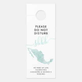 Nicht stören | Mexico Map | Hochzeitsgast Türanhänger