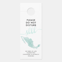 Nicht stören | Mexico Map | Hochzeitsgast Türanhänger