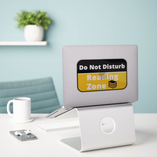 Nicht stören, Reading Zone Aufkleber (Laptop auf Schreibtisch)