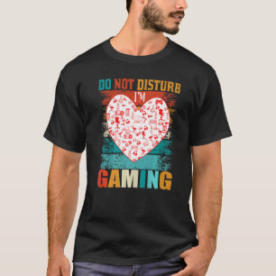 Nicht stören Spielherz Joystick Retro Gambler T-Shirt