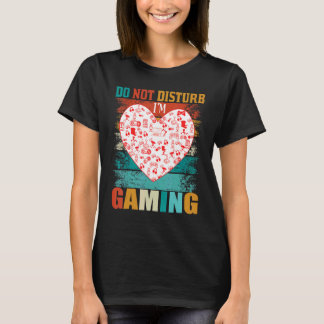Nicht stören Spielherz Joystick Retro Gambler T-Shirt